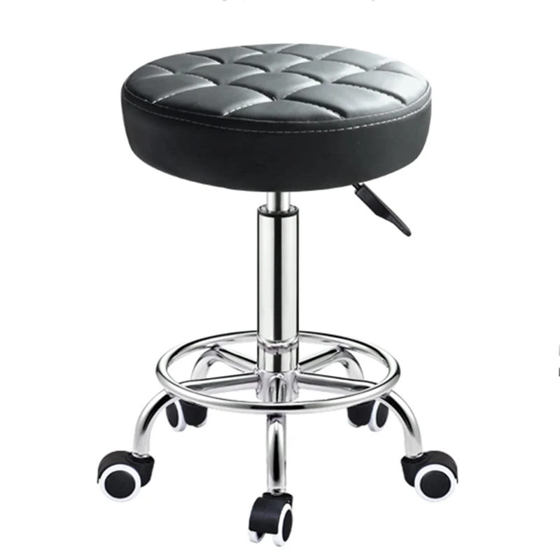 Tabouret de bar, chaise pivotante de barbier, chaise élévatrice réglable, chaise pivotante hydraulique, tabouret de tatouage spa, massage du visage, mobilier de salon, chaise pivotante sur roues，Chaise salon de beauté