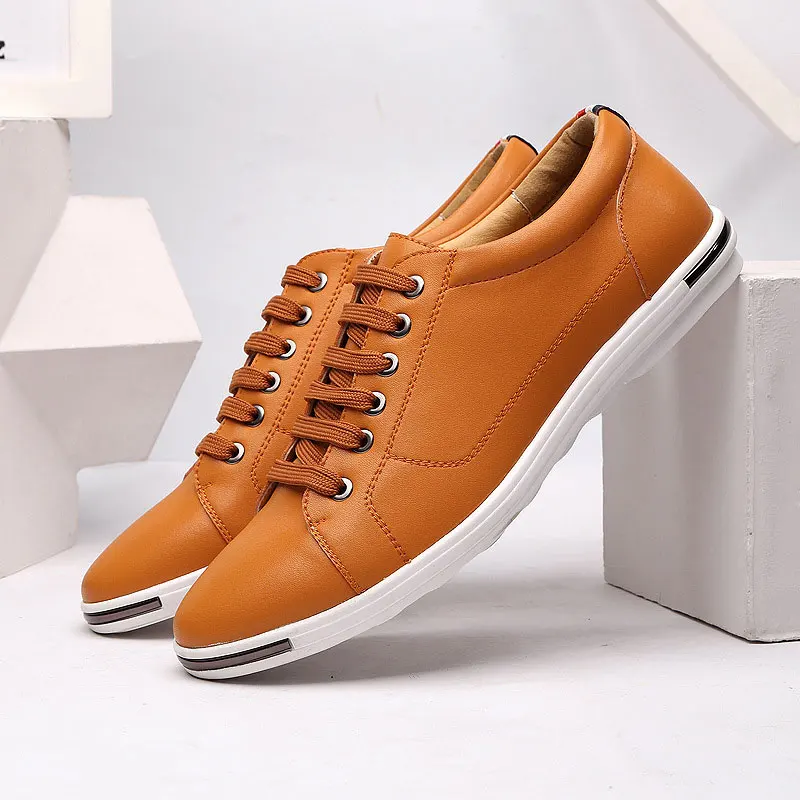 

2019 Men shoes brand hot fashion casual shoes Men pu leather comfortable Male Shoes flat men sneakers masculino adul K8-06
