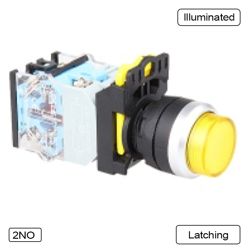 

5 PCS Push button switch Extended button LED Momentary Waterproof IP65 1NO 1NC 1N0+1NC 2NO 2NC LA115-B5-11HD-Y31