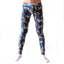 Для мужчин Термальность под Штаны хлопковые подштанники зима теплая Штаны мужской ремень термобелье M-2XL