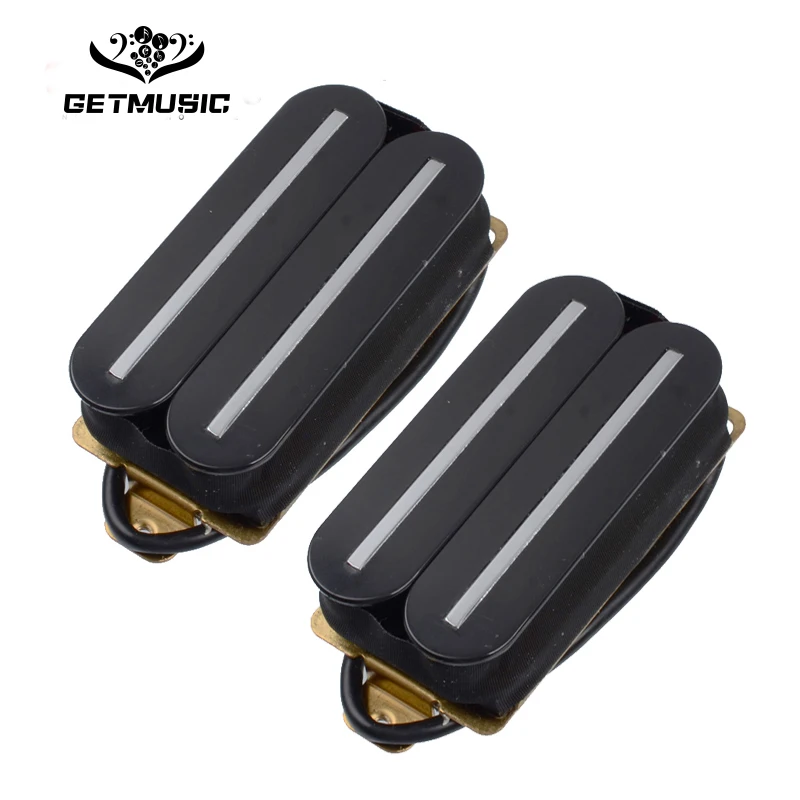 

A Set Electric Guitar Humbucker Dual Coill Dual Rail Guitar Pickup with 57mm Steel Pole Black