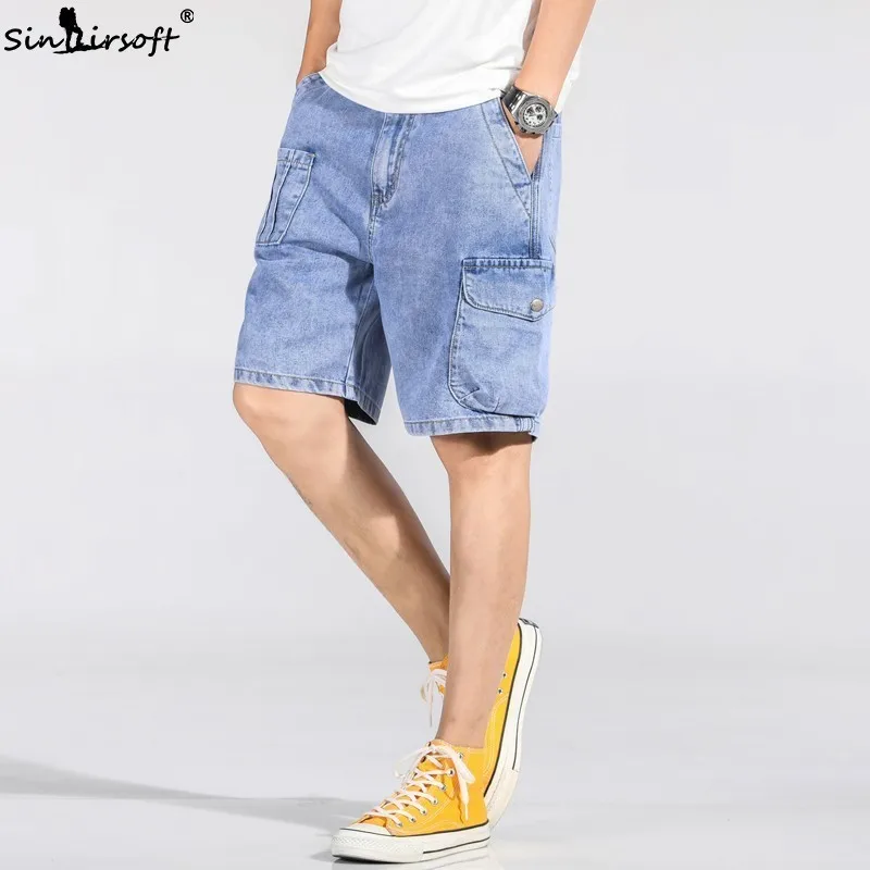 Summer Boys Loose Large Size Denim Shorts M-7XL Cotton High Quality Casual Shorts Skateboard Big Pocket Overalls Hot Sale Summer Boys Loose Large Size Denim Shorts M-7XL Cotton High Quality Casual Shorts Skateboard Big Pocket Overalls Hot Sale