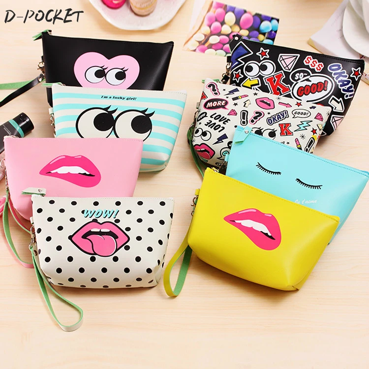 

Cute 3D Printing Storage Bag Organizer Makeup Bags With Multicolor Cosmetics Pouchs For Travel Ladies Pouch Women Cosmetic Bag