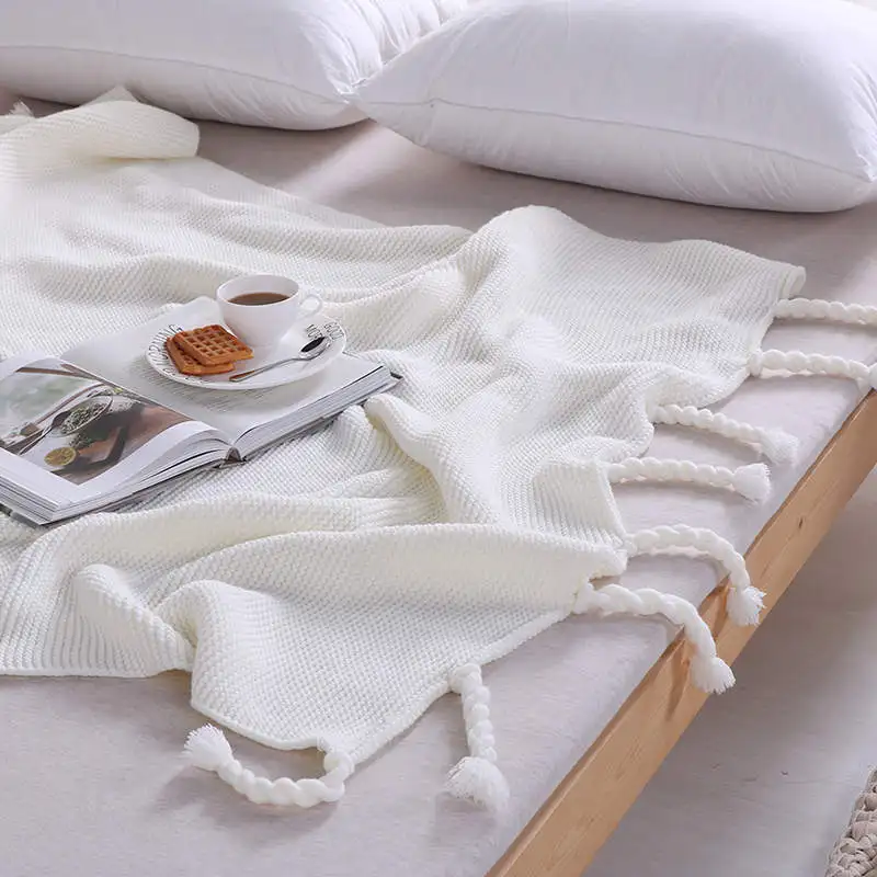 Простое воздухопроницаемое дорожное одеяло, вязаное одеяло для кровати, чехлы для дивана, домашний текстиль, одеяло, не скатывается, портативное - Цвет: 04