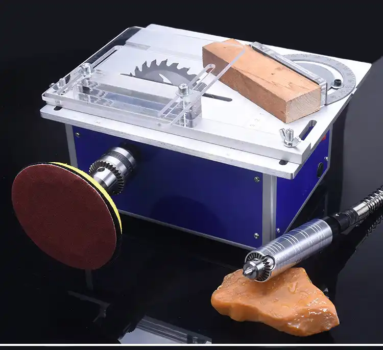 Aluminum Miniature Table Saw High Precision DC 24V 7000RPM Cutting