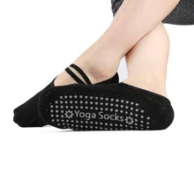 Women Yoga Socks Round Head Backless Cotton Non-Slip Bandage Sports Socks Ventilation Pilates Ballet Running Dance Socks