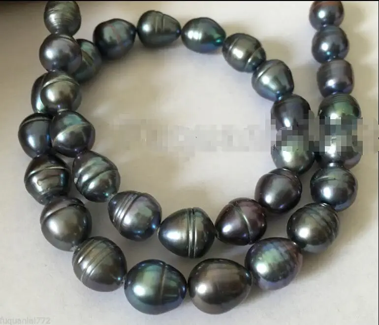 

FREE SHIPPING>>>@@ > Hot sale new Style >>>>>HUGE 17" 10-11MM NATURAL SOUTH SEA GENUINE BLACK PEARL NECKLACE