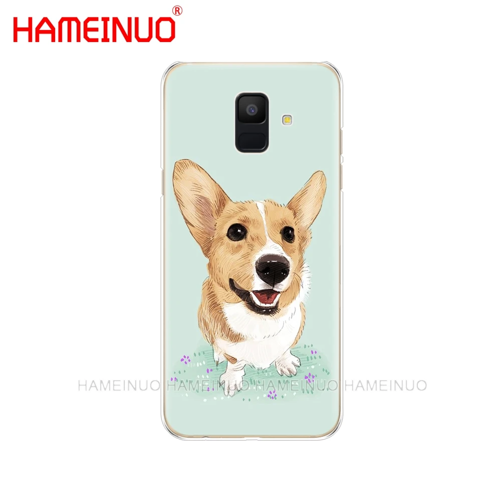 HAMEINUO Corgi милый мультяшный чехол для телефона с изображением собаки Samsung Galaxy J4 J6 J8 A9
