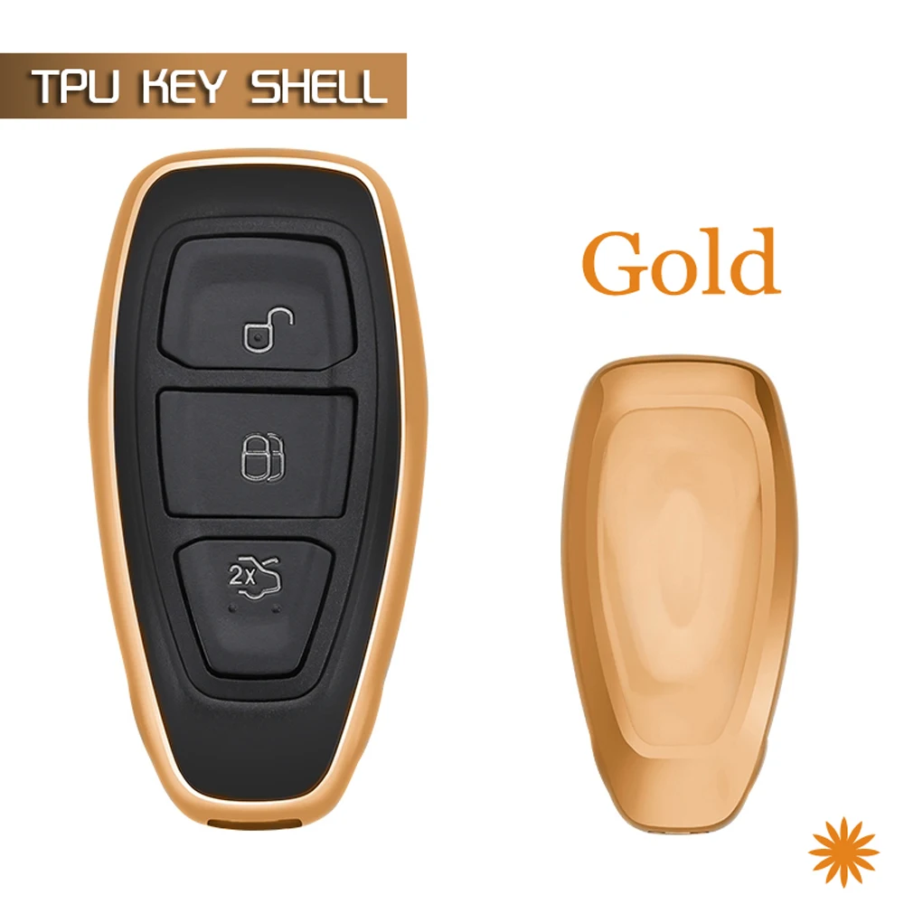 

Car Protection key case 3Buttons Smart keyfob cover shell Bag New TPU Soft Set For Ford Focus Fiesta Escape Ecosport Kuga C-Max