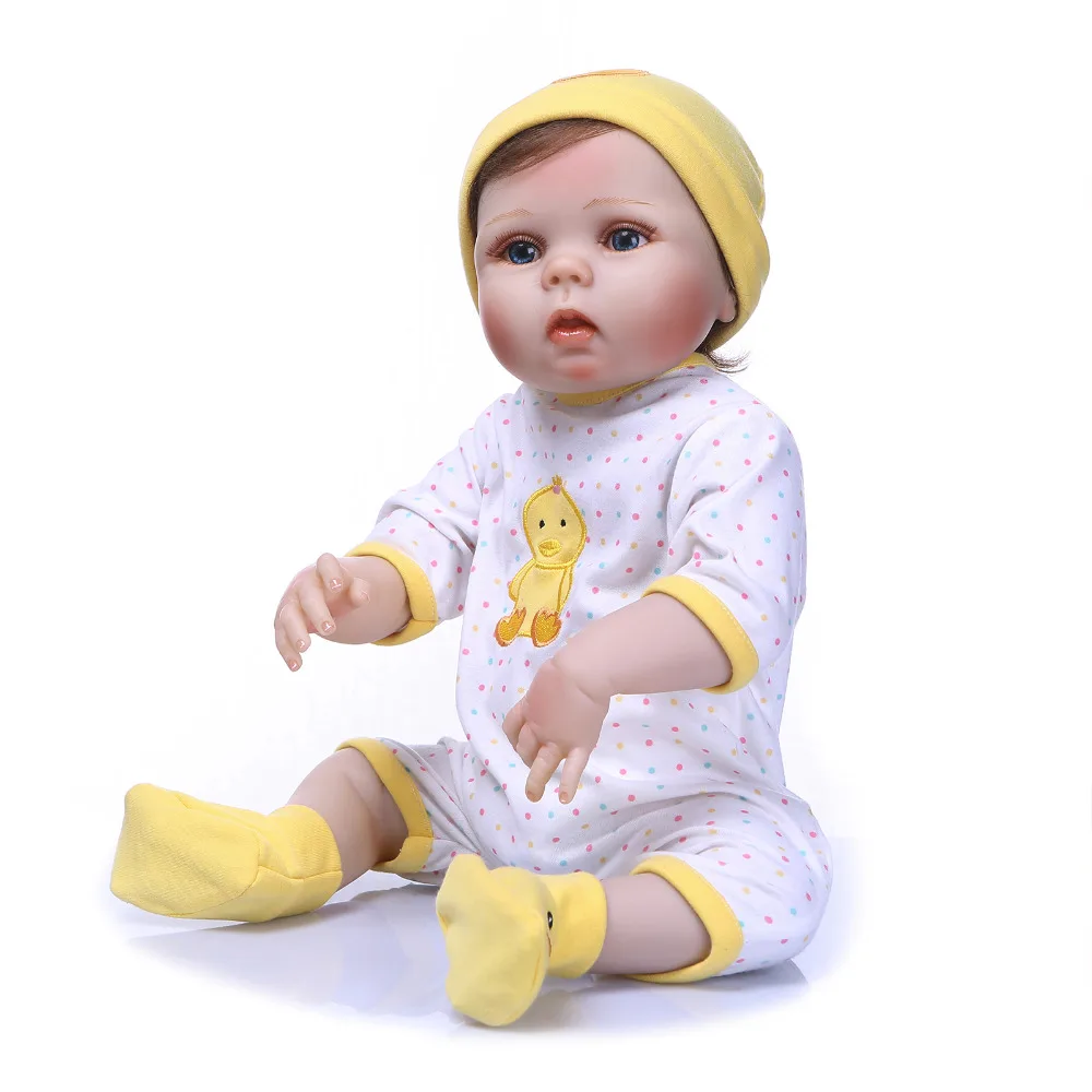 Nicery 22 дюйма 55 см Bebe Reborn Doll Жесткий Силиконовый мальчик девочка игрушка Baby подарок