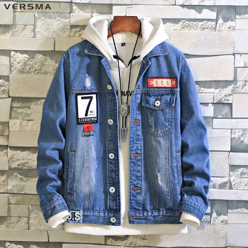 jaket hip hop denim