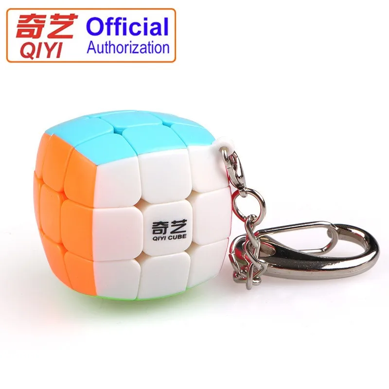 

QIYI Key Buckle Mini Three Order Magic Cube Dazzling Color Children Beneficial Wisdom Toys A Small Gift QY503
