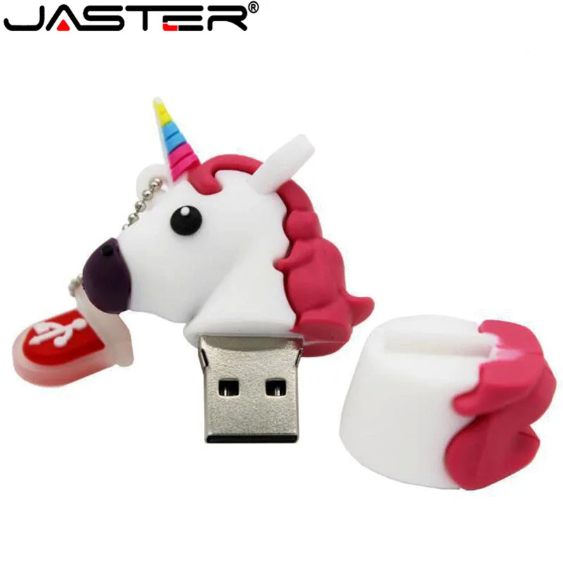 JASTER Мультфильм Белый Единорог Миньон флэш карта с usb интерфейсом реальная