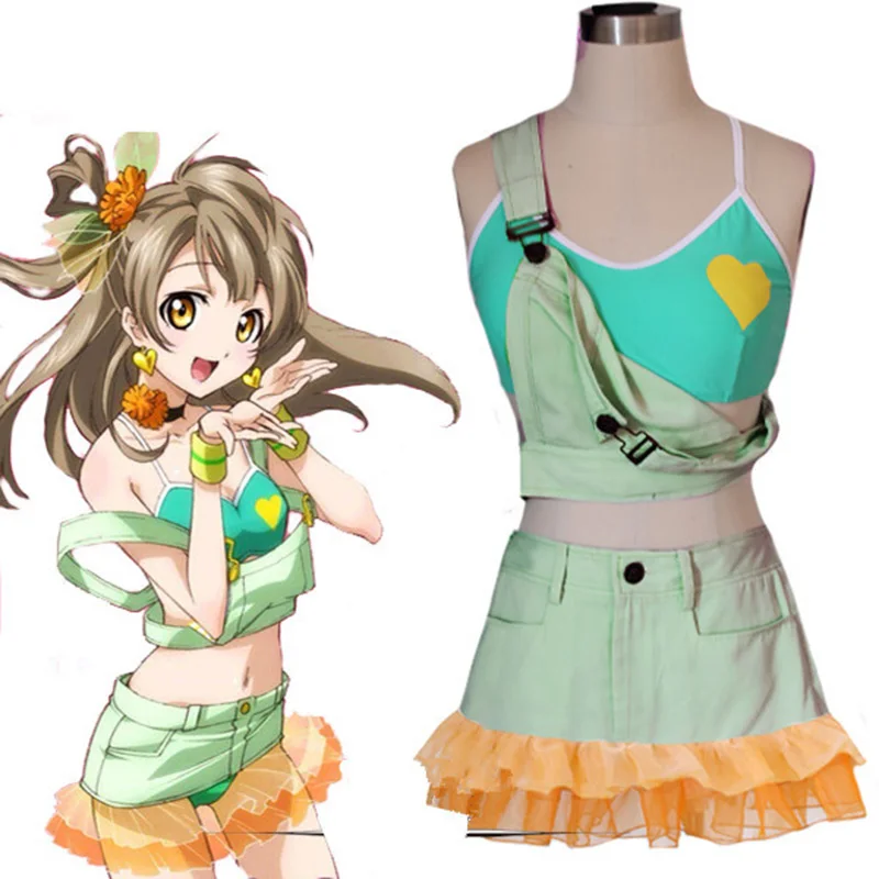 Зеленая форма для игры в реальном времени аниме Lovelive Южная птица одежда плавания