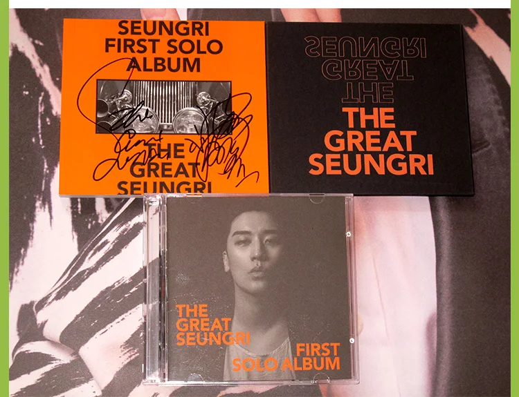 Bigbang Lee Seung hyun autographed SOLO первый альбом Great Seungri CD + фотоальбом 082018|Открытки и