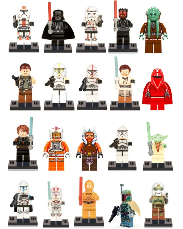

200PCS Star Wars C3Po Luke Rebel Trooper Rey KIT Fisto Building Blocks Toys