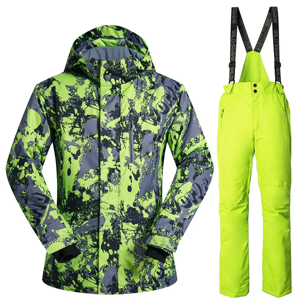 Brand Winter Ski Suit Mens Snowboard Jacket Pants Waterproof Windproof Thermal Outdoor Skiing Clothes