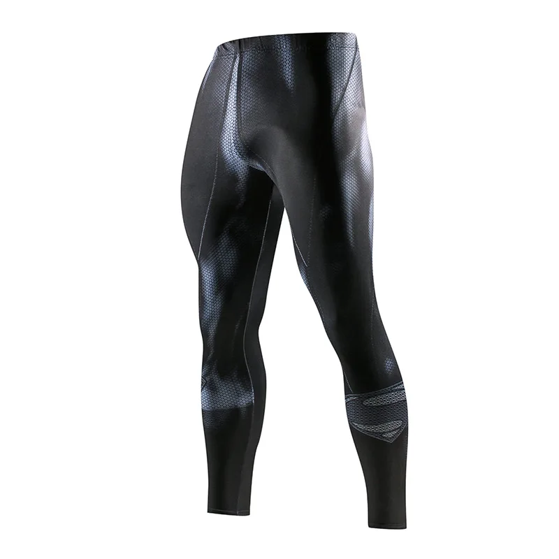 Ceny Superbohater legginsy do biegania mężczyźni moda casual spodnie Fitness legginsy sportowe męskie siłownia spodnie do joggingu odzież sportowa spodnie kompresyjne