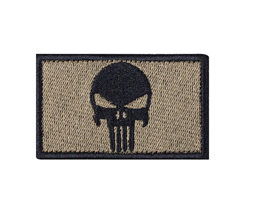 

IVY-LOVING Craft New Punisher Skulls Cool Motorcycle Badge Punisher Skulls USA Army Morale Armban 8*5CM