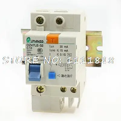 

3kA Overload Protection Circuit Breaker C10 1P 230V 10A w Guide Rail