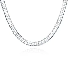 8 мм, 20 дюймов, 925 Серебряная цепочка, мужские цепочки, ожерелье из стерлингового серебра 925 пробы, 440 г, цельное ожерелье в виде змеи, подарок, DK