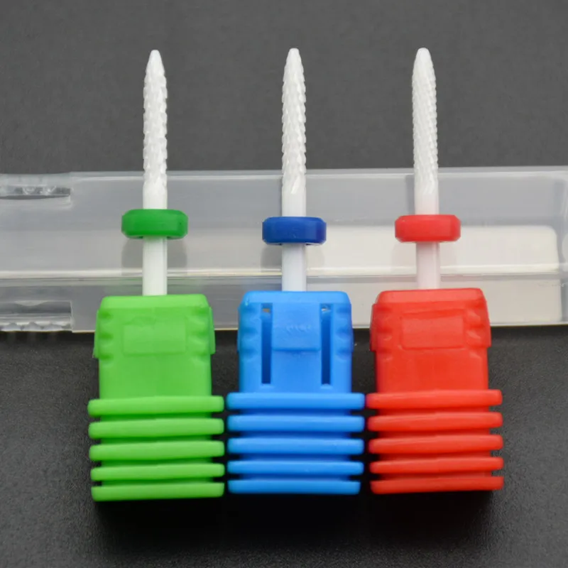 

MAOHANG 3PCS/LOT 3/32" Ceramic Nail Drill Bit Mill Cutter Under Nail Cleaner Bit Rotary File For Nail Manicure Pedicure machine