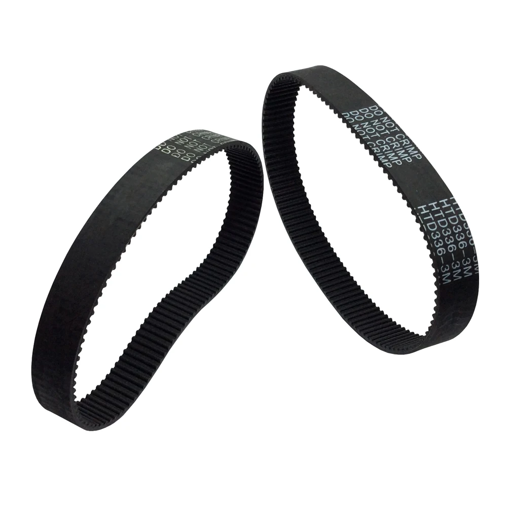 

2Pcs High Quality HTD 3M Type Arc Teeth Timing Belt Rubber Synchronous Drive Belt Length 336mm 112 Pitch 3mm for CNC Machine