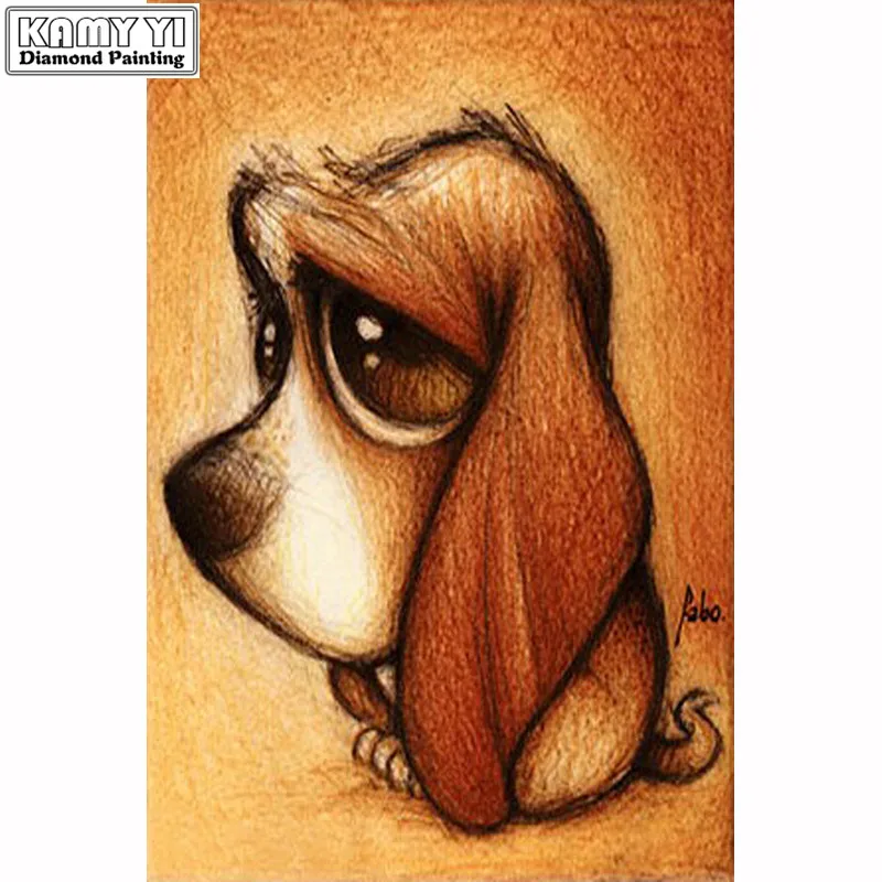 

Full Square Animal Diamond Painting Beagle Dog Diamond Embroidery of Rhinestones Picture By Number Raccoon Diamond Pattern XY25