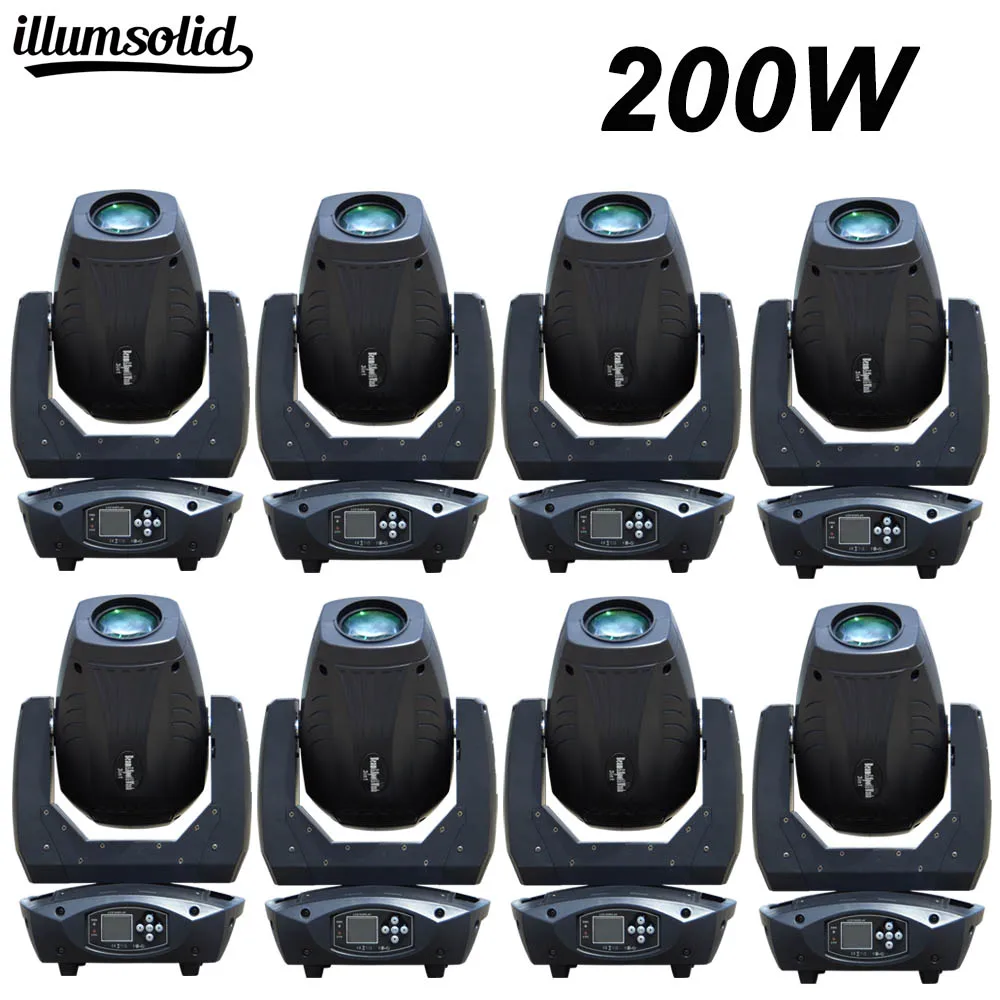 

8Pcs/lot 200W 3in1 spot Led Moving Head beam 200W zoom Moving Head light LED Stage Light LED dj Moving Head Wash