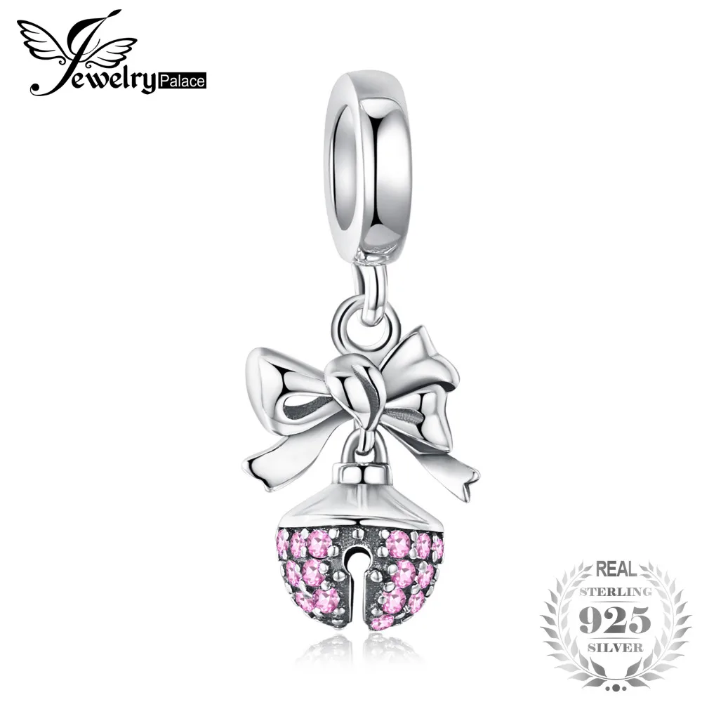 

JewelryPalace Christmas Ornament Wedding Bell Bead Charm Fit Bracelets 925 Sterling Silver Trendy Gift For Best Friends Hot Sale