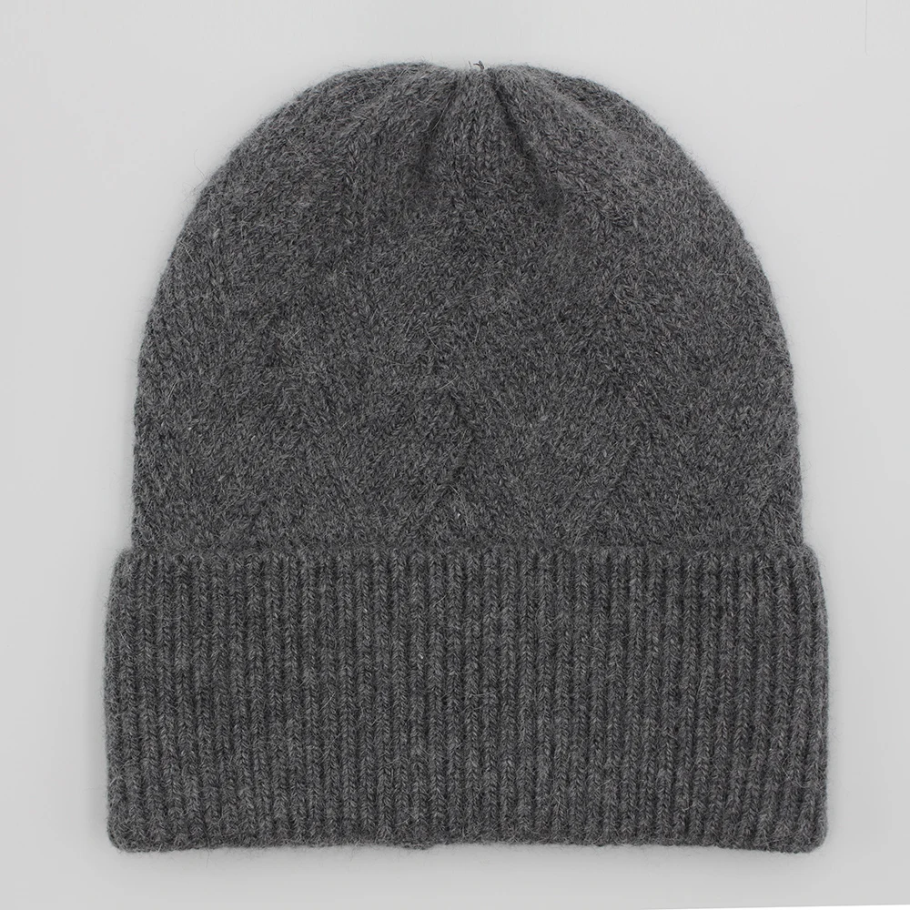 Skullies Beanies женская зимняя шапка головной убор вязаная ангорские полями теплая