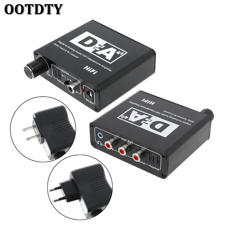 OOTDTY Digital To Analog Audio HiFi Headphone Amplifier Toslink Coaxial Mutual Convert OOTDTY Digital To Analog Audio HiFi Headphone Amplifier Toslink Coaxial Mutual Convert