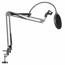 NB-35 Держатель для микрофона с зажимом и креплением на стол, набор зажимов для масок на ветровом стекле