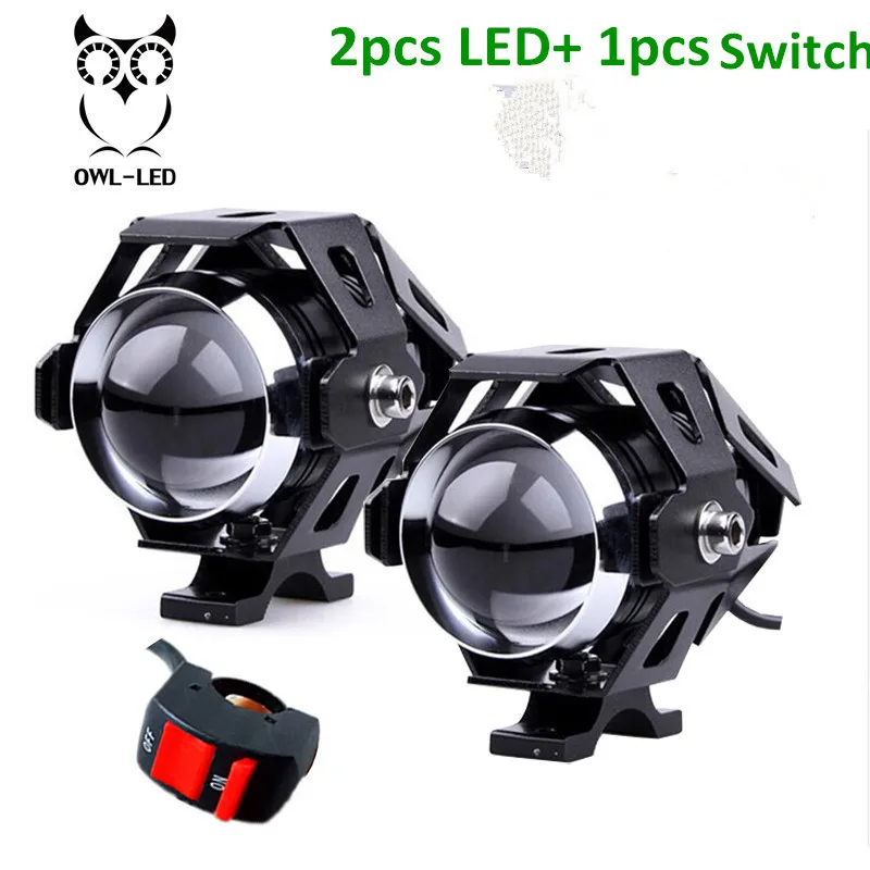

2pcs 125W 12V 3000LM U5 LED Transform Spotlight Motorcycle Headlight Alloy Material High Brightness Easy to Install