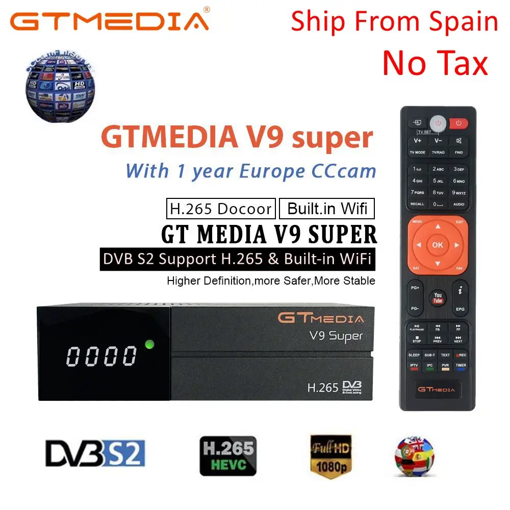 GT медиа V8 Nova Full HD DVB-S2 спутниковый ресивер 1 год Европа Cccam Cline же Freesat V9 Супер Обновление от Freesat V8 Super