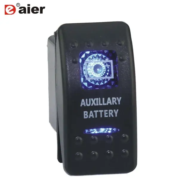 1PCS 5 Pin Marine Switch SPST ON-OFF Car Switch Boat Truck Light With Dual Illuminated LED Waterpoof 20A DR-A11625ABL-J47