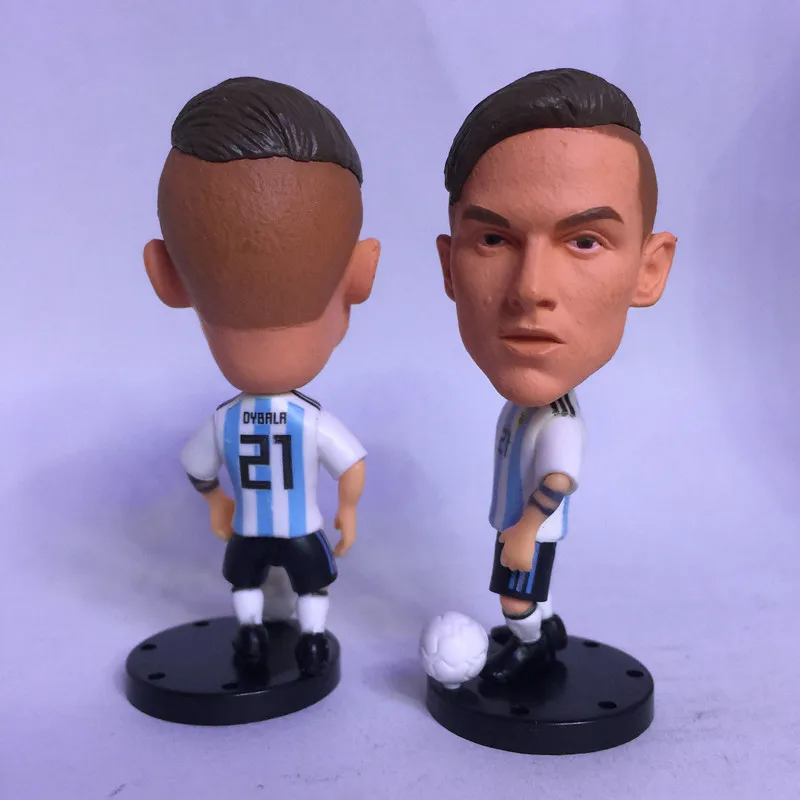 

Soccerwe Movable Doll 2018 Cup of Soccer World Dybala Puppet Argentina 21 White Kit Gift