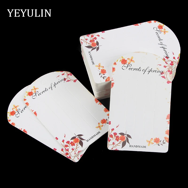 

12.2*7.7cm High Quality Flower Pattern Hair Clip Brooch Jewelry Display Card Support Custom Logo 100pcs