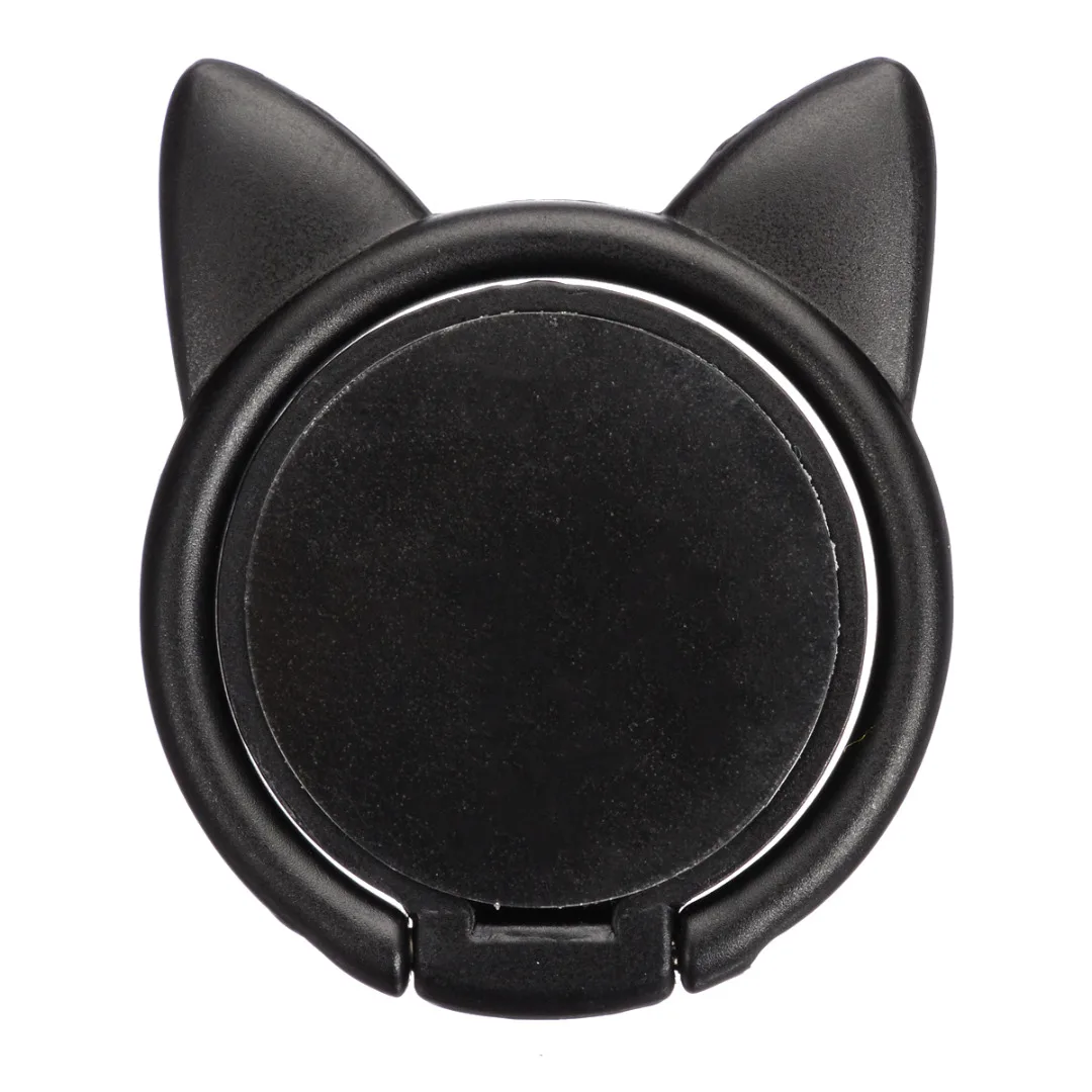 360 Degree Rotating Cute Cartoon Cat Finger Grip Ring Stand Holder for Mobile Cell Phone Finger Ring Smartphone Stand Holder