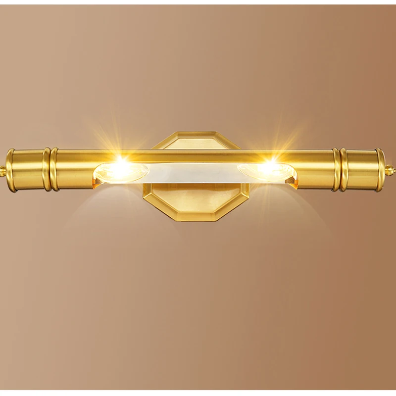 European style copper mirror front lamp American waterproof mirror