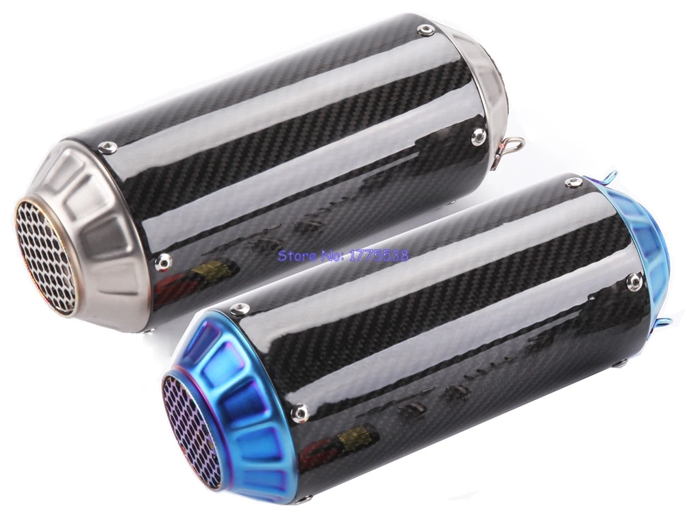 

Universal 2 inch Inlet Carbon Fiber Motorbike Motorcycle Exhaust Muffler Pipe Escape with DB Killer