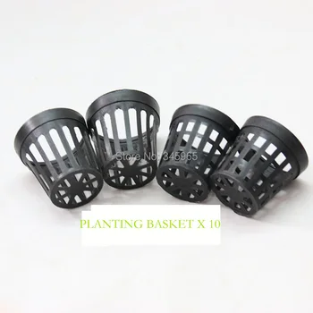 

Free Shipping 10Pcs Large Size Deep 48mm Fixed Net Planting Pot Basket Hydroponic Plants Grow Systems Flowers Fitted Fixtures