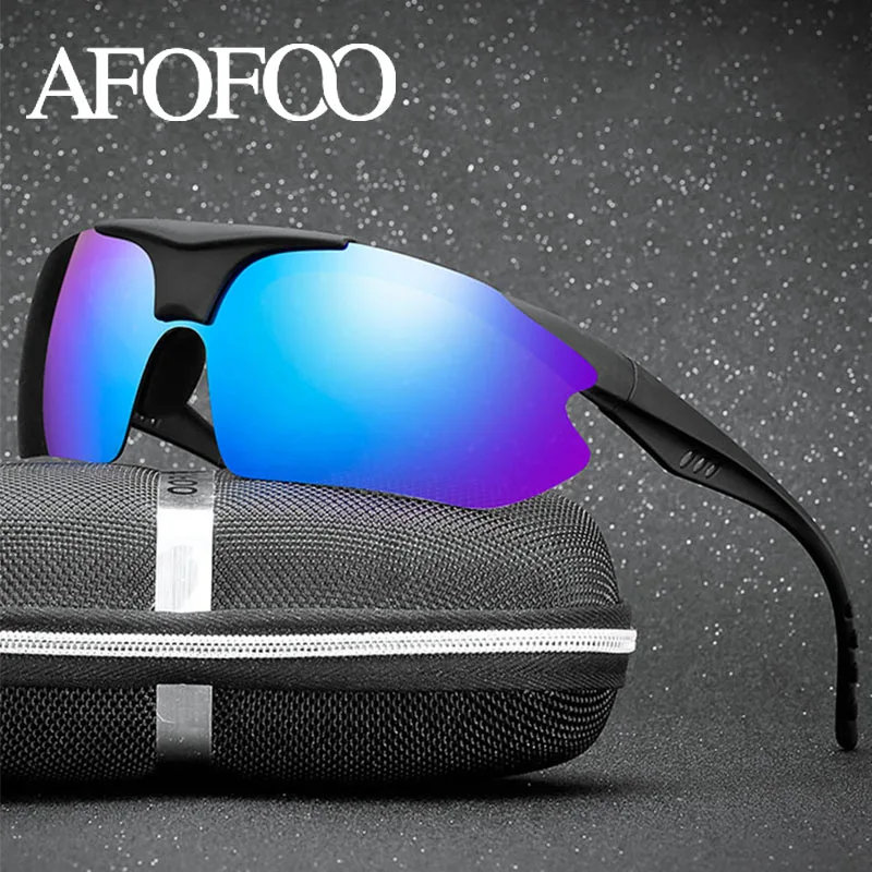 Солнцезащитные очки AFOFOO Мужские поляризационные для вождения с чехлом защитой