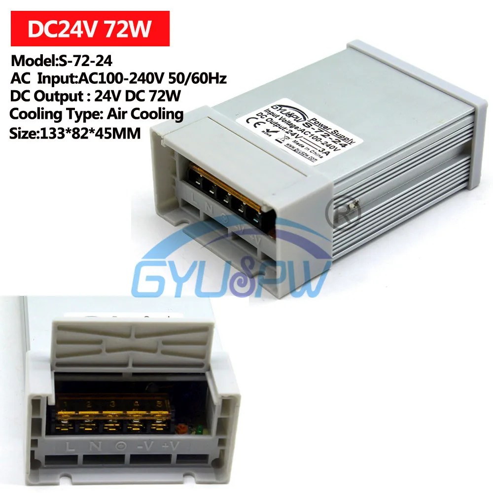 24V72W