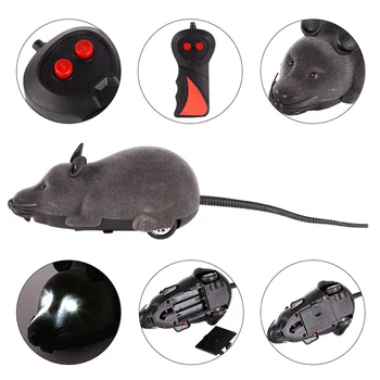 

Gift Mice Electronic RC Rat Toy Cat-Toy Mice Wireless Electronic Remote Control Mouse With Flash Electric Simulation