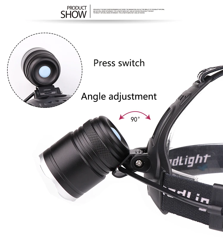 Налобный фонарь XHP70 с usb зарядкой 3 аккумулятора 18650|Налобные LED-фонари| |
