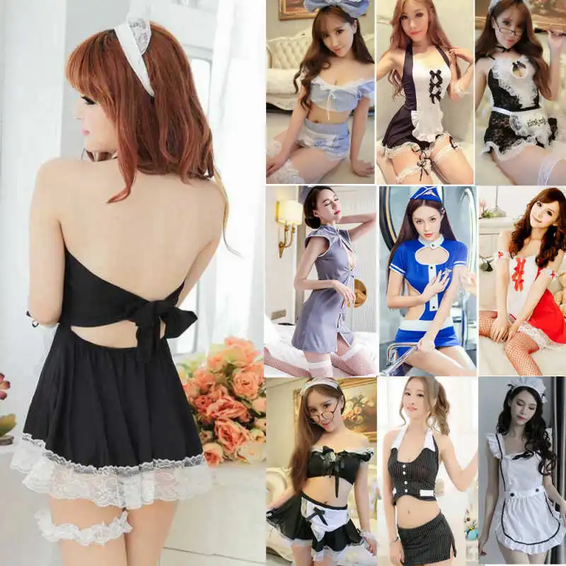 

WOMEN'S cosplay Costume Exotic Apperal Underwear Sexy Summer Maid Lingerie Underwear Uniform Dress