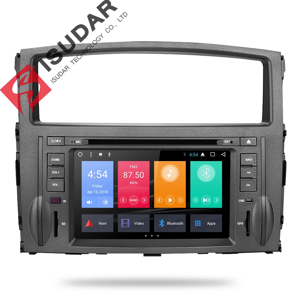 Isudar Автомобильный мультимедийный плеер 2 din для автомобиля DVD android 7.1.1 7 дюймов