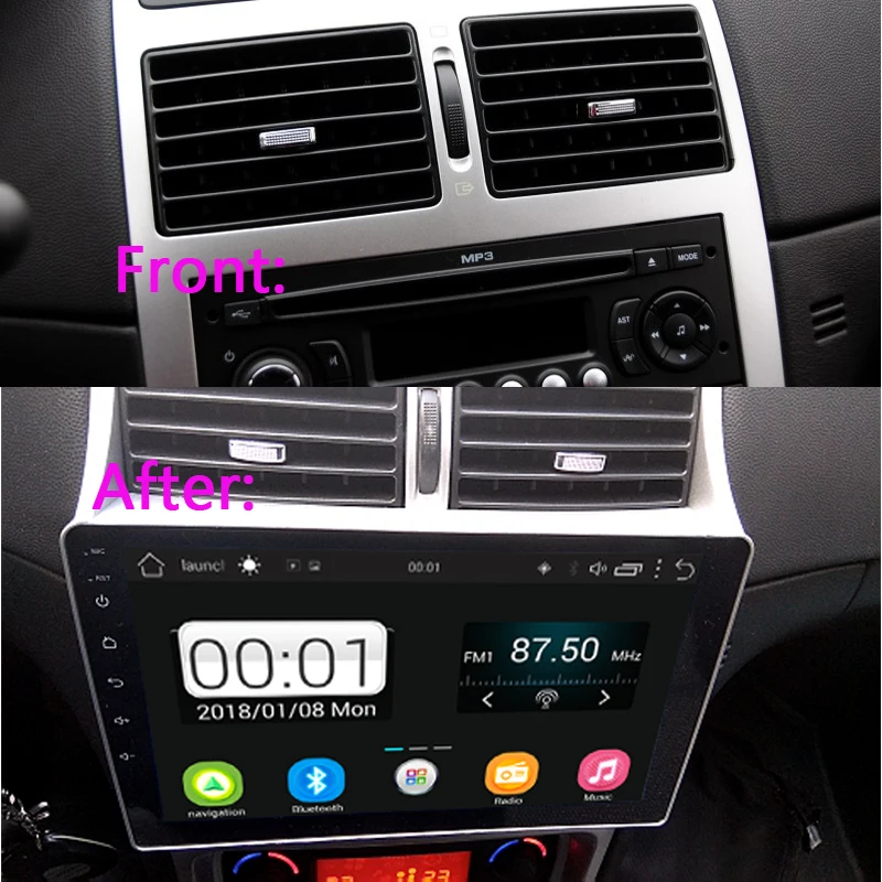 Android автомобильный Радио для peugeot 307 2002-2013 9 дюймов 1024*600 4 ядра Wi-Fi Bluetooth Аудио Видео Мультимедиа 2 din автомобильный dvd плеер