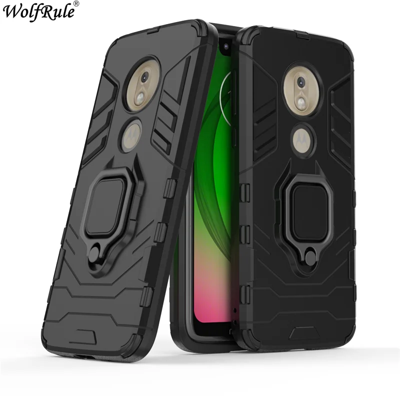 Чехол для телефона Moto G7 Play Жесткий из ТПУ чехол с кольцом и подставкой Магнитный